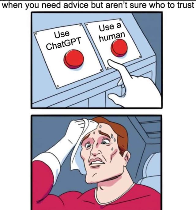 Meme about ChatGPT replacing programmers